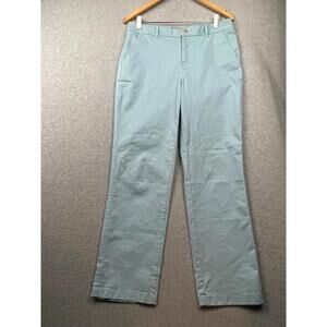 LL Bean Coastal Chino Pants Womens 10 Stretch Straight Leg Classic Blue